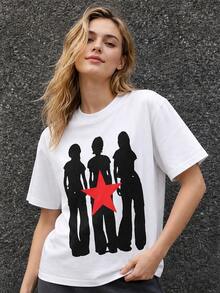 Women T-Shirts - 黑色 - 查看 1