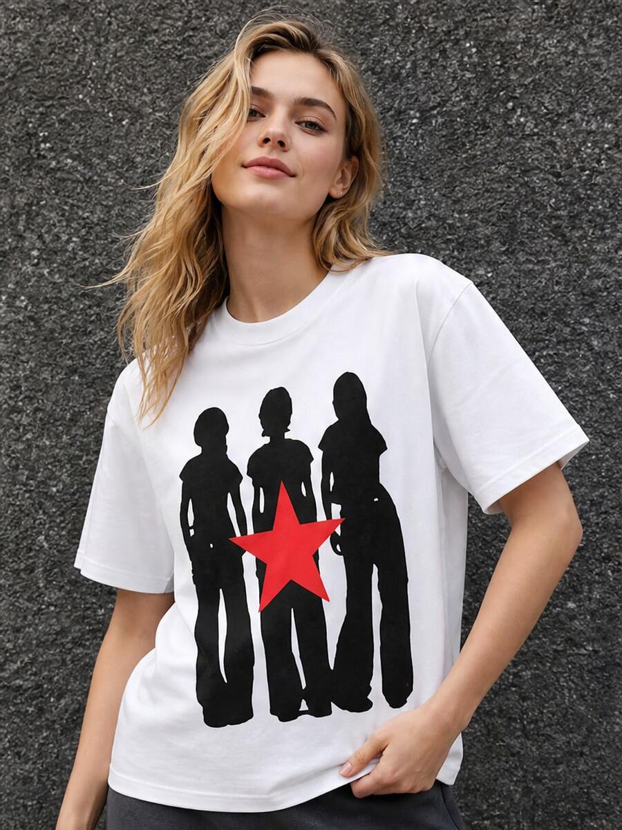 Women T-Shirts - 黑色 - 查看 1