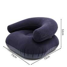1pc Portable Inflatable Outdoor Leisure Chair, Soft Comfortable U-Shaped Slouchy Sofa Chair, Breathable PVC, Ergonomic Design Modern Lightweight Compact Seat, Outdoor Leisure Lounge Chair Sofa, Suitable For Living Room, Balcony, Camping - New Model - View 15