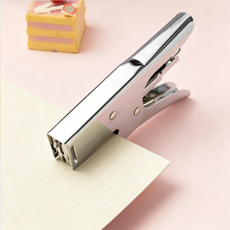 1 Pc Metal Plier‑Style Stapler, Labor‑Saving Hand‑Grip Plier Stapler, Compatible With Standard Staples For Multi‑Page Binding, Suitable For Binding Documents And Receipts In Offices, Shops And Home Studies - A - View 1