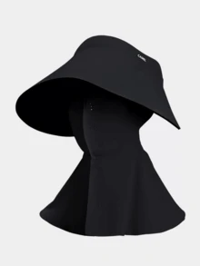CAMEL CROWN Outdoor Hollow Top Sun Hat For Summer Commute, Wide Brim Full Face Shield Mask, All-Round UV Protection Sun Visor - Dark Night Black - View 2