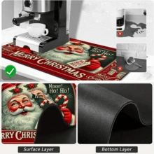 1pc Dish Drying Mat, Coffee Machine Mat, Vintage Christmas Santa Claus Pattern Dish Drying Mat, Absorbent Tabletop Protector, Suitable For Christmas Holiday Scenes, Ideal For Kitchen Counter, Dining Table Placement, Home Gift, Desktop Decor - XYLSD-910 - View 9