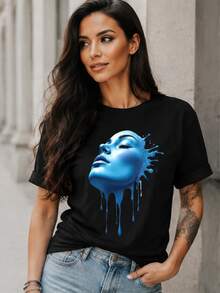 Women T-Shirts - 黑色 - 查看 2