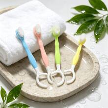 2 In 1 Disposable Soft Bristle Toothbrush & Dental Floss Stick, Portable Travel Oral Cleaning Tool, Multiple Colors Random, Teeth Cleaning Tool, Dental Accessories, Mini Toothbrush - Multicolor - View 7