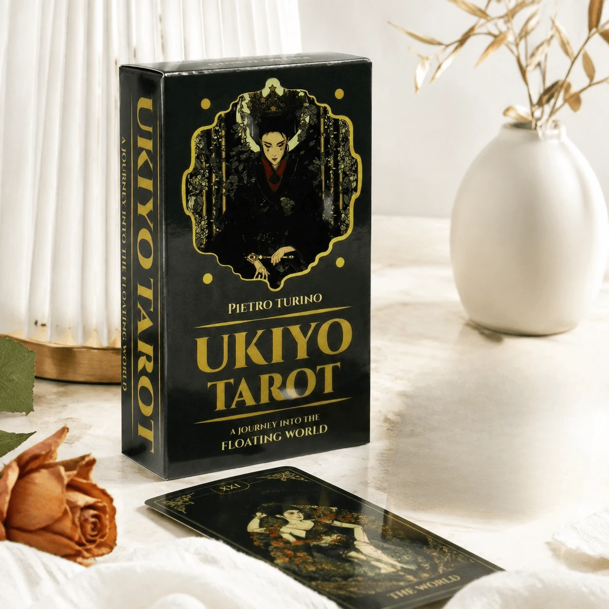 Japanese Style Ukiyo-E Themed Tarot Cards, Ukiyo-E Character Art Style, Home Leisure Gathering Interactive Tabletop Game Cards, Niche Collectible Gift - View 1