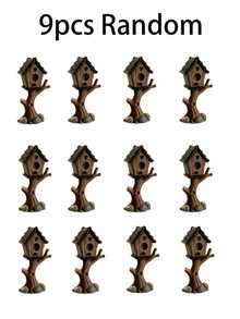 1pc 3D Printed Fairy Mini Garden Decor, Assemblable Mini Birdhouse Model, Cute Fairy Tale Micro Landscape Decoration, DIY Assembly Kit, Suitable For Dollhouse, Patio, Succulent Planter, Indoor And Outdoor Miniature Scene Decor - A - View 8