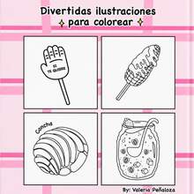 1 pieza libro + sticker para colorear de comida mexicana para adultos y niños con diseños lindos y creativos, ideal para relajación y alivio del estrés. - Una pieza - Ver 6