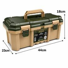 Caixa de Ferramentas Grande 18,3" Metasul Original Reforçada Maleta para Ferramentas e Pesca - A - Visão 2