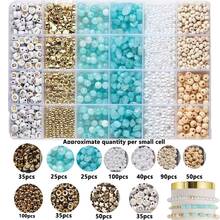 1000pcs Jewelry Making Kit, Includes Asymmetrical Stones, Beads, Pearls, Spacer Beads, For DIY Handmade Bracelet, Necklace, Pendant And Craft Beading Supplies - Multicolor - View 16