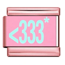 1pc Pink Theme Italian Charm, Stainless Steel Module Link Charm, Y2K Girly Print DIY Bracelet Jewelry Finding - All-pink - View 14