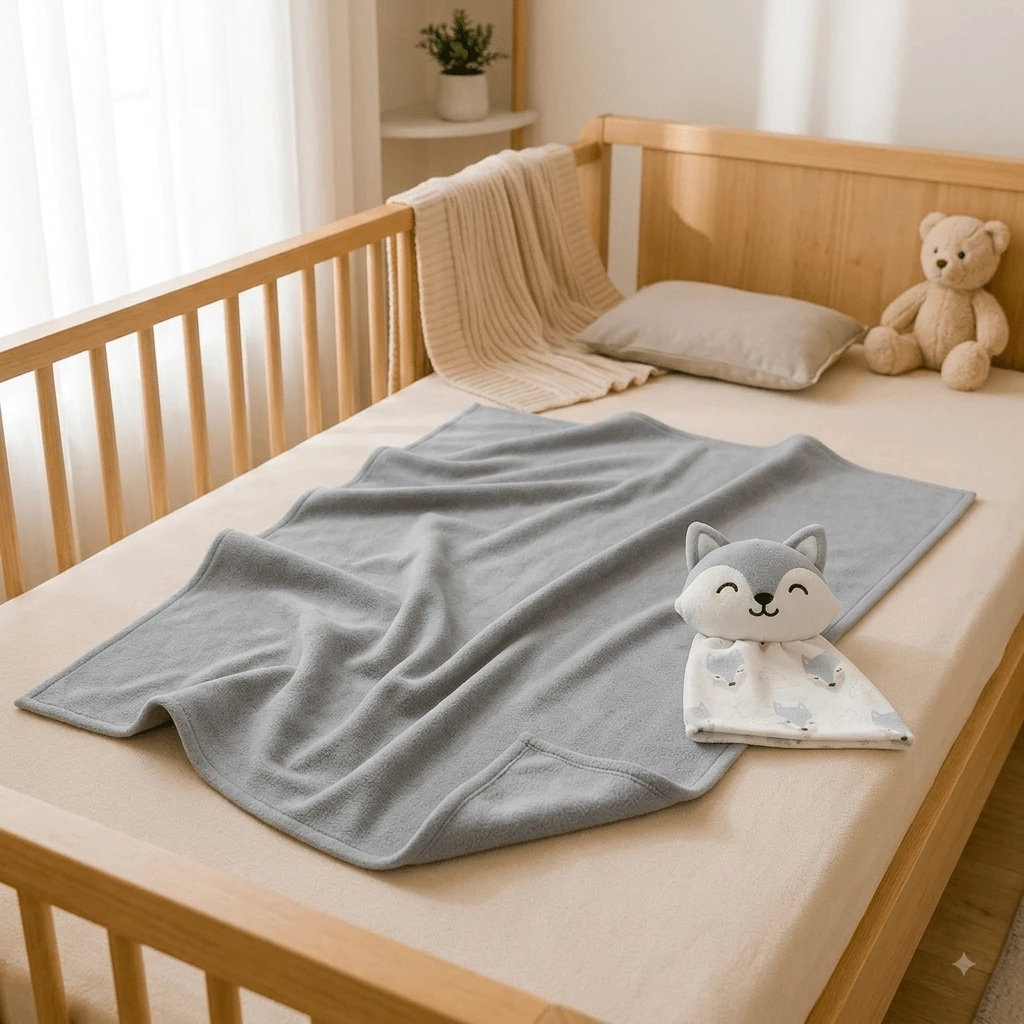 Kit Manta Bebê com Naninha Pelúcia Microfibra Antialérgica Macia 90x80cm