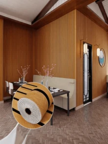 1 Roll Faux Wood Grain Foam Wall Panel, PVC Material, Thickened Waterproof Wear-Resistant, Self-Adhesive Peel And Stick, Easy Installation, 3D Textured Wallpaper, Suitable For Bedroom And Various Wall Surfaces Including Uneven Surfaces - 1 Roll - 40*300CM - View 13