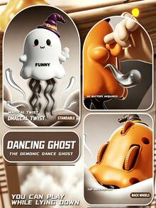 Magic Dancing Ghost Wind-Up Twist Toy, Stress Relief Educational Funny Sliding Toy, Interest Cultivation Prank Fun Parent-Child Interactive Game, Suitable For Boys And Girls 3 Years Old And Above, Halloween Birthday Holiday Gift - Multicolor - View 6