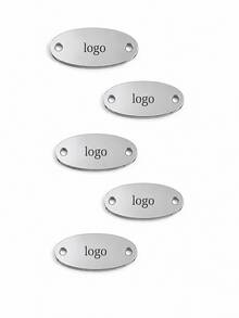 Custom Stainless Steel Logo Label, Suitable For Swimwear, Size 1.38*0.79 Inches, Engraved Brand Label, For Sewing, For Personalized DIY Exclusive Logo, Designer Clothing Label, Bulk Labels, Jewelry Decoration DIY, Label Slightly Large, Pay Attention To Size - Multicolor - View 7