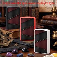 1pc 2D High-Definition Printed Creative Metal Black Lighter Case, Anti-Collision & Pressure-Resistant Lightweight Design, High-Precision Texture Printing, Classic Red & Black Striped Pattern, Suitable For Men's Gift Or Personal Use, Showcases Personalized & Taste (Case Only) - D-Mixed Color - View 9