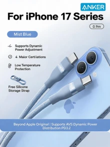 anker Kabel data pengisian cepat bersertifikasi Apple MFi A8662, kompatibel dengan iPhone 16, 15 Pro Max, dan 14. Kabel pengisian cepat port 13C ke Lightning 12, kabel pengisi daya asli. - MultiWarna - View 13