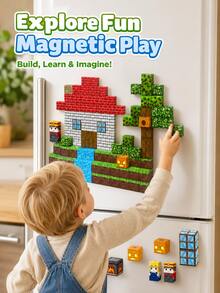 200pcs Magnetic Building Blocks - Children's STEM Sensory Construction Toy Set, 3D Creative Magnetic Building Educational Toy, Suitable For Building And Creating, Explore And Build Your Own Magnetic World, Ideal Gift For Boys And Girls Birthday, Classroom, Holiday (Some Accessories Random Color) - Multicolor - View 4
