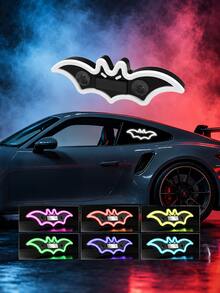 XF.Meraki Solar Powered RGB LED Car Window Neon Light, Bat Cloud Rocket Shape, With Motion Sensor And Suction Cup, 7 Light Modes, 300mAh Romantic Car Interior Decoration, Suitable For Sun Visor, Rear Window And Side Window, Couple Gift - A - View 14