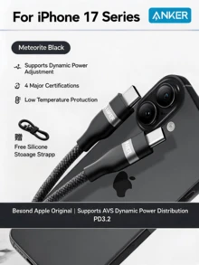 anker Kabel data pengisian cepat bersertifikasi Apple MFi A8662, kompatibel dengan iPhone 16, 15 Pro Max, dan 14. Kabel pengisian cepat port 13C ke Lightning 12, kabel pengisi daya asli. - MultiWarna - View 14