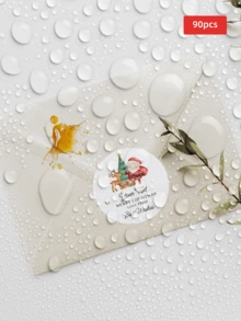 1/30/90/160pcs Customizable Round Christmas Stickers, PVC Waterproof & Oil-Proof Stickers, Multiple Sizes Perfect For Christmas Gift Decoration, Christmas Home Decor, Tabletop Display, Invitations, Envelopes, Great For Boyfriend, Girlfriend, Colleagues, Friends, Family, Suitable For Christmas, Party, Banquet, Daily Use - Multicolor 2 - View 16