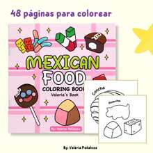 1 pieza libro + sticker para colorear de comida mexicana para adultos y niños con diseños lindos y creativos, ideal para relajación y alivio del estrés. - Una pieza - Ver 4