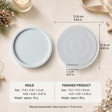 Round Silicone Tray Mold, DIY Star Moon, Sailboat Sea, Cactus Pattern Storage Board Mold, Flexible Easy Release, DIY Resin Plaster Decorative Tray, Home Desktop Decor Craft Mold - Round Silicone Mold - View 7
