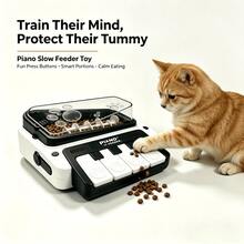 Self-Play Music Piano Snack Launcher, Indoor/Outdoor Pet Toy For Dogs And Cats, With Bouncing Sound Effects And Melody Games - Multicolor - View 7
