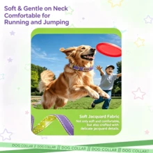 Kalung Hewan Peliharaan Tebal dengan Pola Jacquard yang Dapat Diatur, Dirancang untuk Anjing Kecil dan Sedang yang Berjalan di Luar Ruangan - MultiWarna - View 5