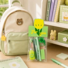 Set Alat Tulis Bermotif Bunga, Pita Koreksi Macaron, Perlengkapan Belajar Siswa Mini Portabel - Beraneka warna - View 11