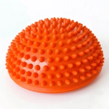 1pc Textured PVC Half Round Yoga Ball, Spiked Massage Balance Trainer, Non-Slip Core Stability Foot Massager, Suitable For Home Fitness Workout, Pilates Yoga Practice, Deep Tissue Foot Muscle Relaxation, Post-Workout Recovery And Women's Fitness Accessory - Durian Ball - View 10