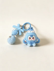 Unisex Adult Sweetheart Big Ear Keychain, Flocked Solid Plastic Key Chain, Cute Cartoon Pendant (Random Head Pendant Style) - Multicolor - View 12