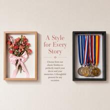 10 Inch Display Case Photo Frame Handmade DIY Tissue Paper Roses Framed Picture Frame - Multicolor - View 5
