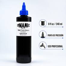 DYNAMIC COLOR CO Dynamic Triple Black Professional Tattoo Ink 8oz - Black - View 7