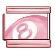 1pc Pink Theme Italian Charm, Stainless Steel Module Link Charm, Y2K Girly Print DIY Bracelet Jewelry Finding - All-pink - View 17