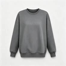 NO RISE NO START American Retro Abstract Portrait  Loose-Fit Printed Niche Sweatshirt - 灰色 - 查看 3