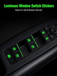 22pcs Luminous Car Window Switch Button Stickers, Glow‑In‑Dark Self ...