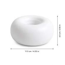 2pcs White Ceramic Candle Holders - Minimalist Creative Home Decor, Suitable For Dining Table And Desk, Perfect Decorative Choice (Candles Not Included) - Multicolor - View 7