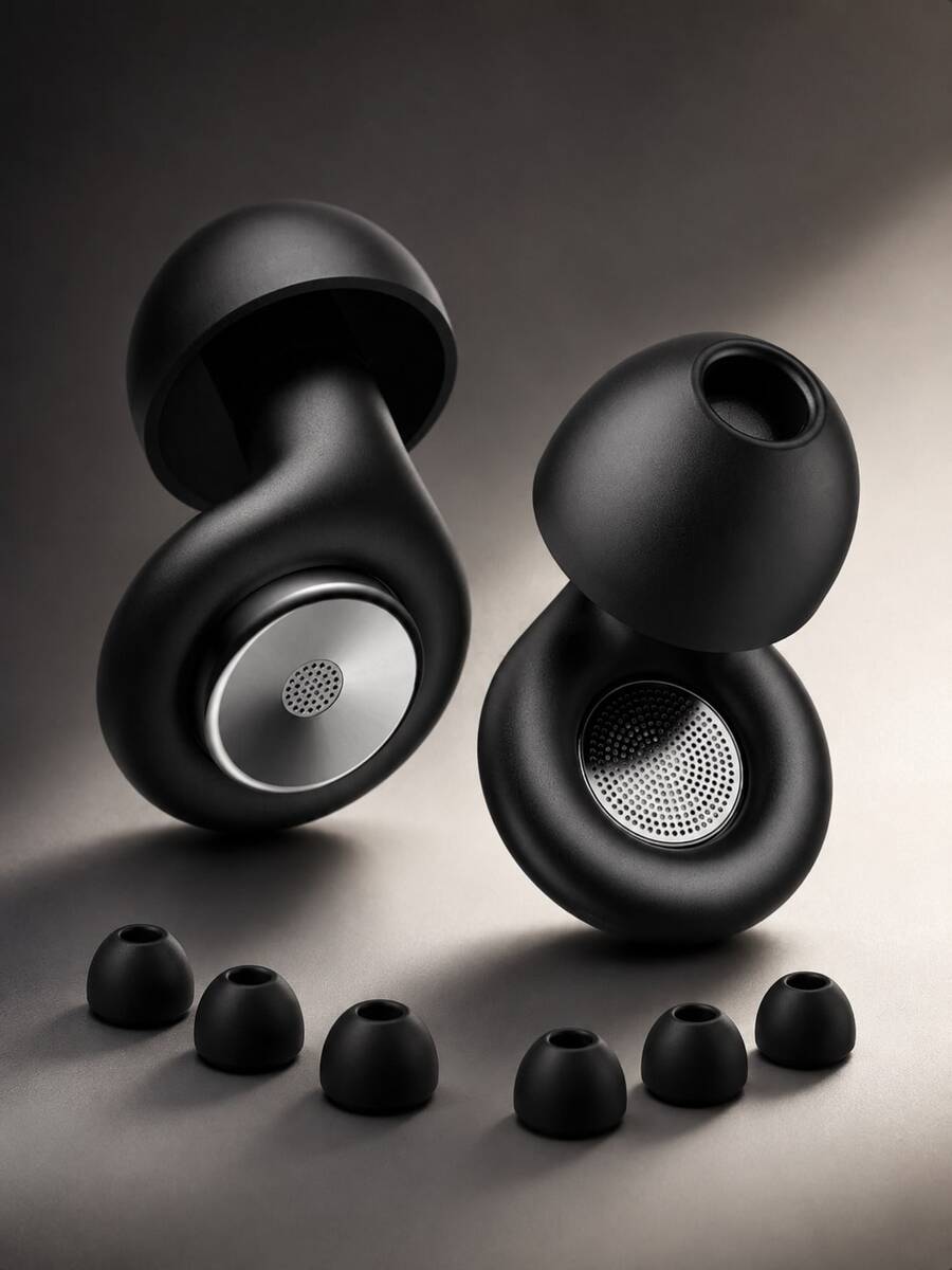 Reusable Noise-Canceling Earplugs, Sleep Earplugs, Silicone Earplugs With Storage Case And Multiple Earbud Tips, Noise Isolation, Suitable For Sleep, Study, Work, Back To School And Daily Essentials - Multi-color - View 1
