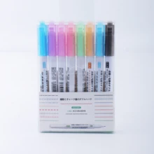 6 Colors Children's Colorful Wavy Fluorescent Ink Border Markers, Acrylic Markers, Coloring Pens, Marking Pens, Dyeing Pens, Multi-Project Use, Suitable For DIY Projects And Curved Marking, Wide Application, Suitable For School And Office Use. Random Colors, Back To School Creative Patterns, Party Gatherings, Birthday Gifts, Reward Small Gifts, New Year Gifts. Halloween, Christmas, Thanksgiving Gifts, Multiple Colors Available - Multicolor - View 18
