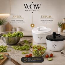 Centrífuga De Salada Secador Verduras Manual 4 Litros - Envio Nacional - Preto - Visão 5