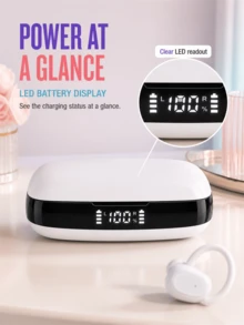 Tagry I21 Ear Hook Open-Ear Wireless Earbuds Bluetooth 5.3 Stereo Deep Bass LED Display IPX7 Headphones With Mic For Running Commuting Indoor Outdoor - View 8