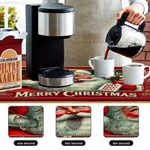 1pc Dish Drying Mat, Coffee Machine Mat, Vintage Christmas Santa Claus Pattern Dish Drying Mat, Absorbent Tabletop Protector, Suitable For Christmas Holiday Scenes, Ideal For Kitchen Counter, Dining Table Placement, Home Gift, Desktop Decor - XYLSD-910 - View 10