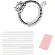 Ring Size Adjuster Set, Ring Cleaning Cloth, Fits Oversized Rings, Ring Anti-Slip Sleeve, Spiral Wrap Tightening Ring, Unisex; Adjust Ring Size Without Resizing - Multi-color - View 9