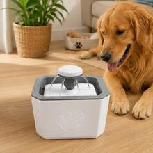 Fonte Bebedouro Automática Água Corrente para Pets Cães e Gatos, 3 Modos de Água Tripla Filtragem Silenciosa 20cm, 2,5 Litros, Branco, Silencioso BPA Free - 2.5 l - Visão 2