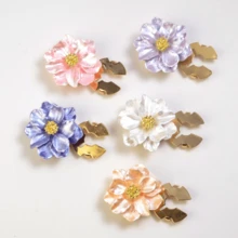 1Pc/2Pcs Floral Seamless Button Set, Decorative Clip-On Shirt Buttons, Women's Shirt Collar/Cuff Decorative Buttons, Quick Detach And Install - Multicolor - View 7