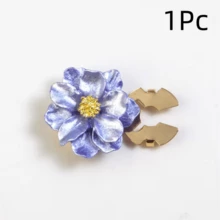 1Pc/2Pcs Floral Seamless Button Set, Decorative Clip-On Shirt Buttons, Women's Shirt Collar/Cuff Decorative Buttons, Quick Detach And Install - Multicolor - View 23