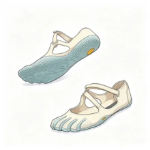 Women Minimalist Five Fingers Barefoot Ballet Shoes, Breathable Mesh Slip On Water Shoes, Wide Toe Box Toe Separator Footwear For Yoga & Daily Walking - Net Orange - View 8