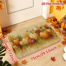 1/2件裝秋季門墊，秋季豐收主題法蘭絨門墊，舒適柔軟吸水防滑可機洗，多功能居家玄關地墊，適用廚房浴室、玄關走道、臥室、客廳、露台裝飾，感恩節秋季節日氛圍裝飾 - 彩色 - 查看 12