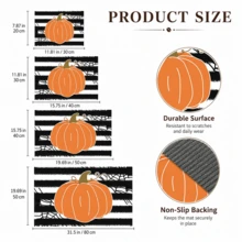 1pc Pumpkin Pattern Diatomaceous Earth Kitchen Drain Mat, Absorbent Dish Drying Mat, Coffee Machine Mat, Dishwashing Mat, Sink Mat, Kitchen Countertop Protector, Suitable For Cups, Plates, Tableware And Kitchen Decor - Multicolor - View 10