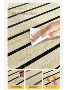 1 Roll Faux Wood Grain Foam Wall Panel, PVC Material, Thickened Waterproof Wear-Resistant, Self-Adhesive Peel And Stick, Easy Installation, 3D Textured Wallpaper, Suitable For Bedroom And Various Wall Surfaces Including Uneven Surfaces - 1 Roll - 40*300CM - View 5